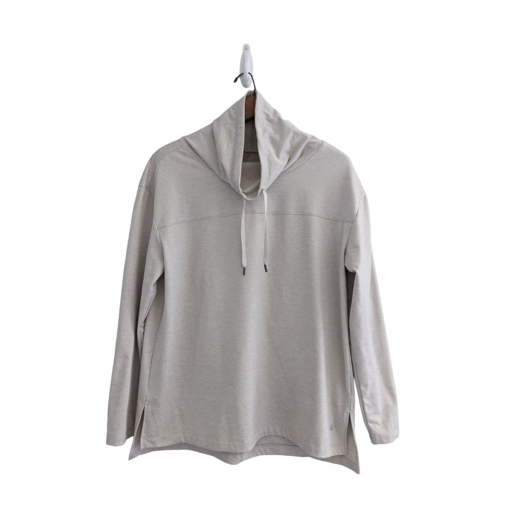 Apana Cowl Neck Long Sleeve Off White Sweatshirt Size XL